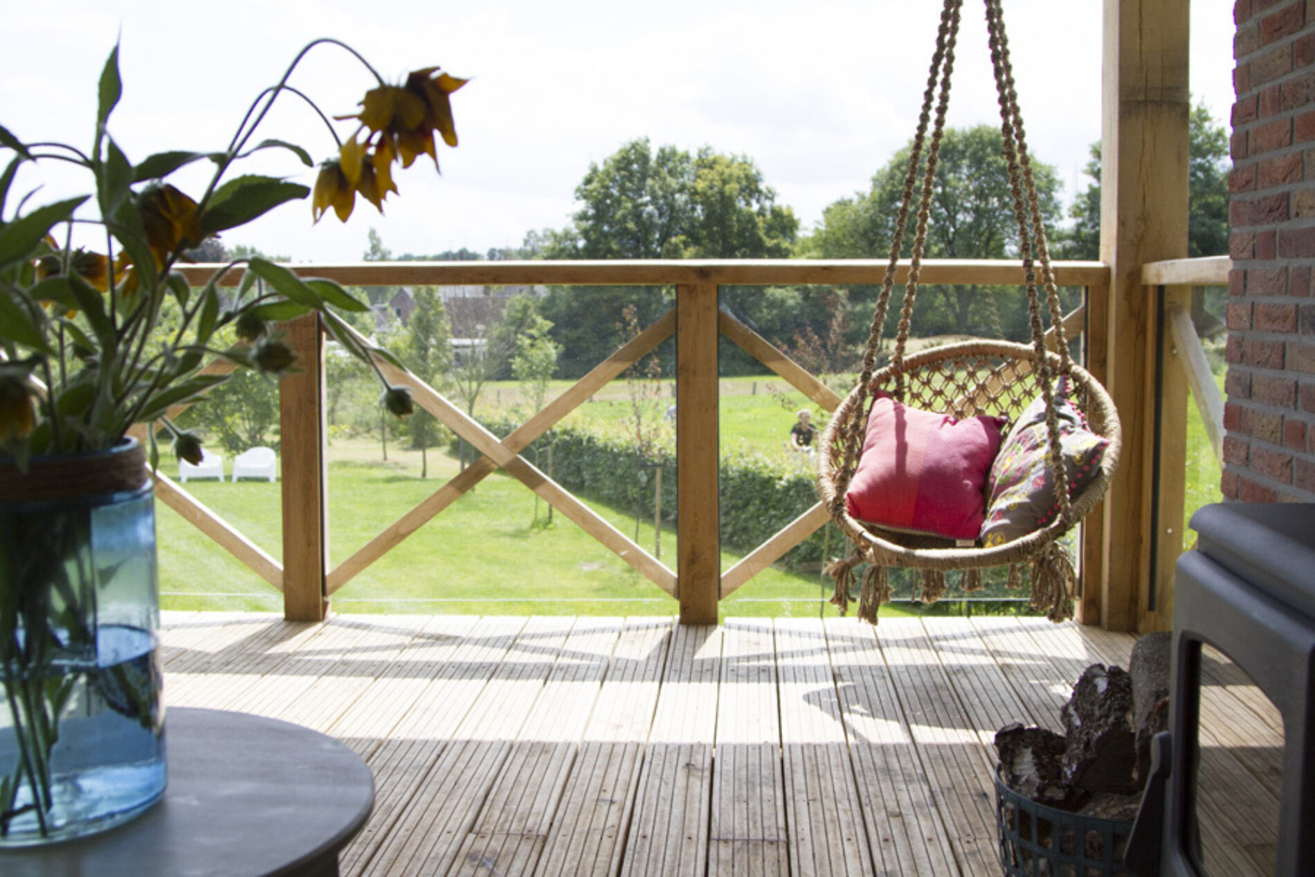 Vakantieboerderij Keampke Buiten Groepsaccommodatie Veranda2